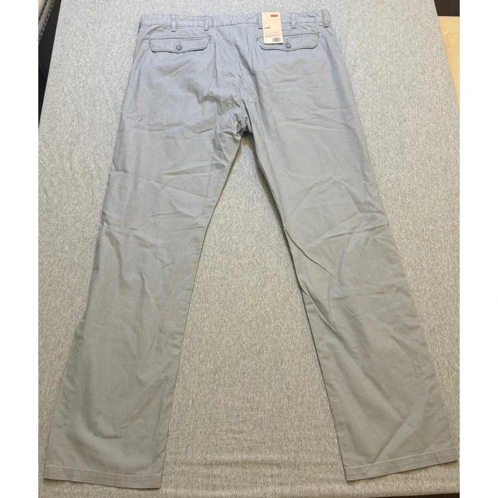 Levis Chino Pants Mens 40x32 Grey Regular Fit Straight Leg New With Tags